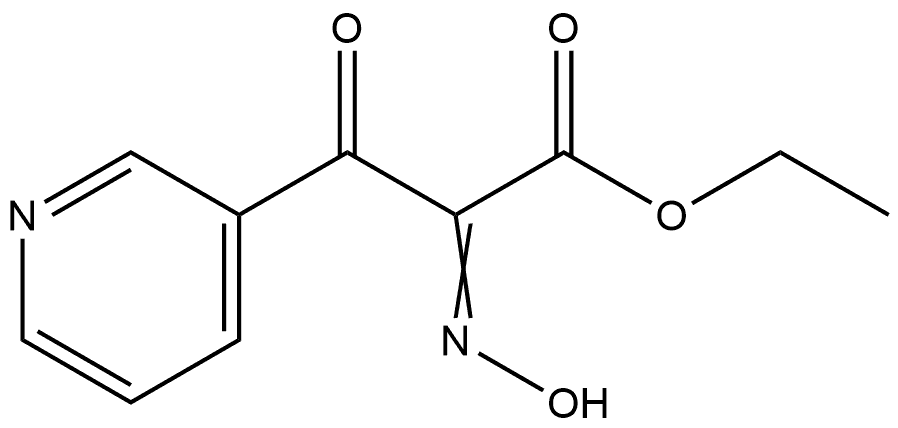 3-Pyridinepropanoic acid, α-(hydroxyimino)-β-oxo-, ethyl ester 结构式