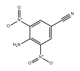 4-氨基-3,5-二硝基苯甲睛 结构式