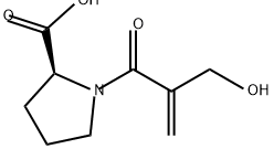 L-Proline, 1-[2-(hydroxymethyl)-1-oxo-2-propen-1-yl]- 结构式