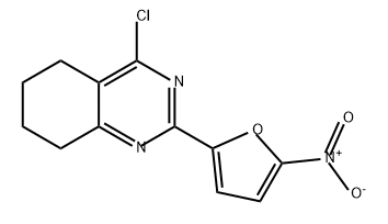 Quinazoline, 4-chloro-5,6,7,8-tetrahydro-2-(5-nitro-2-furanyl)- 结构式