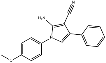 1H-Pyrrole-3-carbonitrile, 2-amino-1-(4-methoxyphenyl)-4-phenyl- 结构式