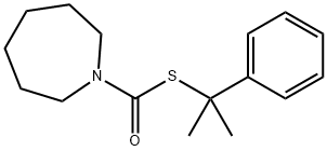 1H-Azepine-1-carbothioic acid, hexahydro-, S-(1-methyl-1-phenylethyl) ester 结构式