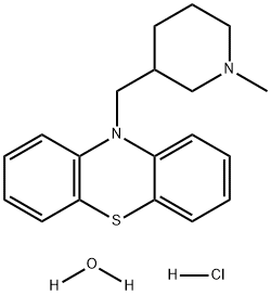 化合物 MEPAZINE HYDROCHLORIDE MONOHYDRATE 结构式