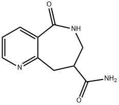 5H-Pyrido[3,2-c]azepine-8-carboxamide, 6,7,8,9-tetrahydro-5-oxo- 结构式