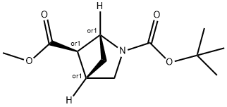 2-Azabicyclo[2.1.1]hexane-2,5-dicarboxylic acid, 2-(1,1-dimethylethyl) 5-methyl ester, (1R,4S,5R)-rel- 结构式