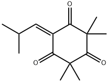 1,3,5-Cyclohexanetrione, 2,2,4,4-tetramethyl-6-(2-methylpropylidene)- 结构式