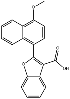 2-(4-Methoxynaphthalen-1-yl)benzofuran-3-carboxylic acid 结构式