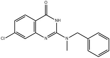 2-(Benzyl(methyl)amino)-7-chloroquinazolin-4(1H)-one 结构式