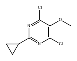 4,6-二氯-2-环丙基-5-甲氧基嘧啶 结构式