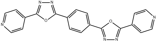1,4-双(5-(吡啶-4-基)-1,3,4-恶二唑-2-基)苯 结构式