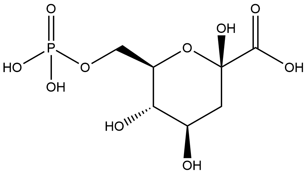 3-脱氧-D-阿拉伯-2-庚二酸7-磷酸 结构式