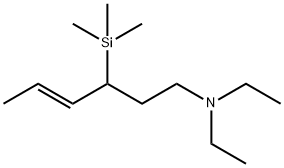 (E)-N,N-Diethyl-3-(trimethylsilyl)hex-4-en-1-amine 结构式