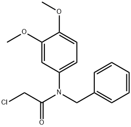 Acetamide, 2-chloro-N-(3,4-dimethoxyphenyl)-N-(phenylmethyl)- 结构式