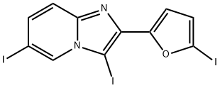 3,6-Diiodo-2-(5-iodofuran-2-yl)imidazo[1,2-a]pyridine 结构式