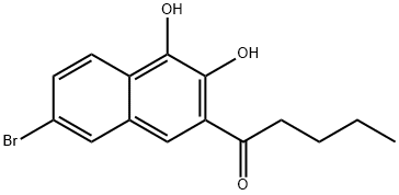 1-(7-Bromo-3,4-dihydroxynaphthalen-2-yl)pentan-1-one 结构式