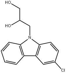 1,2-Propanediol, 3-(3-chloro-9H-carbazol-9-yl)- 结构式