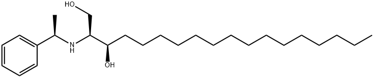 1,3-Octadecanediol, 2-[[(1R)-1-phenylethyl]amino]-, (2S,3R)- 结构式