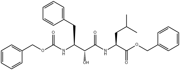 (2S,3R)-2-羟基-3-苄氧羰基氨基-4-苯基-L-亮氨酸-苄基酰胺 结构式