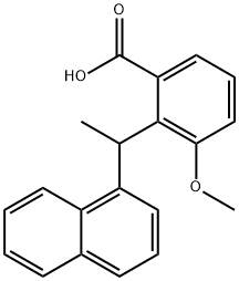 3-Methoxy-2-(1-(naphthalen-1-yl)ethyl)benzoic acid 结构式