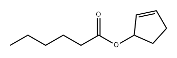 Hexanoic acid, 2-cyclopenten-1-yl ester 结构式