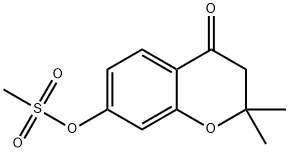 4H-1-Benzopyran-4-one, 2,3-dihydro-2,2-dimethyl-7-[(methylsulfonyl)oxy]- 结构式
