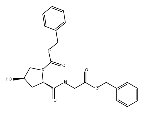 Glycine, N-[trans-4-hydroxy-1-[(phenylmethoxy)carbonyl]-L-prolyl]-, phenylmethyl ester (9CI) 结构式