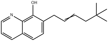 7-(5,5-Dimethylhex-2-en-1-yl)quinolin-8-ol 结构式