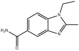 1-乙基-2-甲基苯并咪唑-5-甲酰胺 结构式
