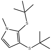 1H-Pyrrole, 2,3-bis[(1,1-dimethylethyl)thio]-1-methyl- 结构式