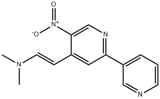 Ethenamine, N,N-dimethyl-2-(5-nitro[2,3'-bipyridin]-4-yl)-, (1E)- 结构式