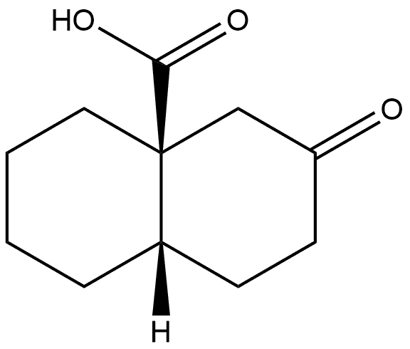 (4aR,8aR)-3-oxo-decahydronaphthalene-4a-carboxylic acid 结构式