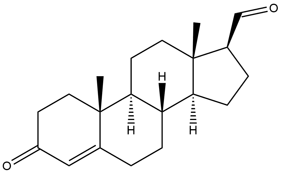 Androst-4-ene-17-carboxaldehyde, 3-oxo-, (17β)- 结构式