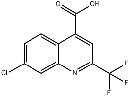 7-Chloro-2-(trifluoromethyl)quinoline-4-carboxylic acid 结构式