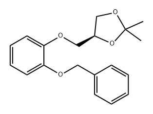 1,3-Dioxolane, 2,2-dimethyl-4-[[2-(phenylmethoxy)phenoxy]methyl]-, (4S)- 结构式