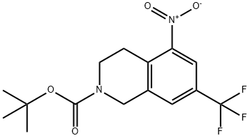 2(1H)-Isoquinolinecarboxylic acid, 3,4-dihydro-5-nitro-7-(trifluoromethyl)-, 1,1-dimethylethyl ester 结构式