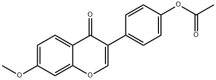 4-(7-Methoxy-4-oxo-4H-chromen-3-yl)phenyl acetate 结构式