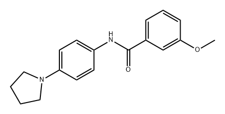 Benzamide, 3-methoxy-N-[4-(1-pyrrolidinyl)phenyl]- 结构式