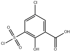 5-氯-3-(氯磺酰基)-2-羟基苯甲酸 结构式