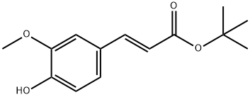 (E)-丙烯酸叔丁酯3-(4-羟基-3-甲氧基苯基) 结构式