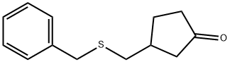 Cyclopentanone, 3-[[(phenylmethyl)thio]methyl]- 结构式