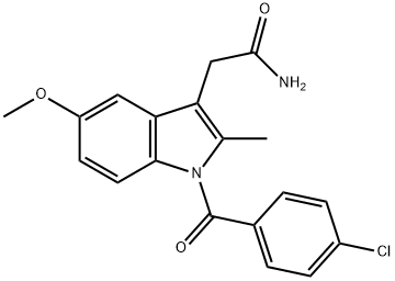 1H-Indole-3-acetamide, 1-(4-chlorobenzoyl)-5-methoxy-2-methyl- 结构式