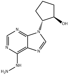 Trans-2-(6-hydrazinyl-9H-purin-9-yl)cyclopentanol 结构式
