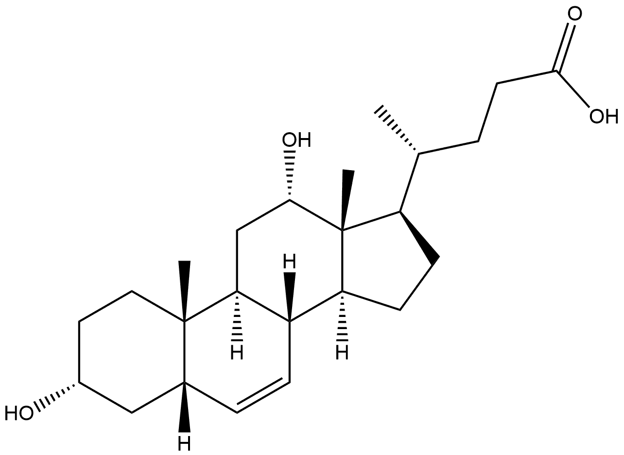 Chol-6-en-24-oic acid, 3,12-dihydroxy-, (3α,5β,12α)- 结构式