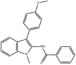 N-(3-(4-Methoxyphenyl)-1-methyl-1H-indol-2-yl)benzamide 结构式