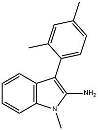 3-(2,4-Dimethylphenyl)-1-methyl-1H-indol-2-amine 结构式