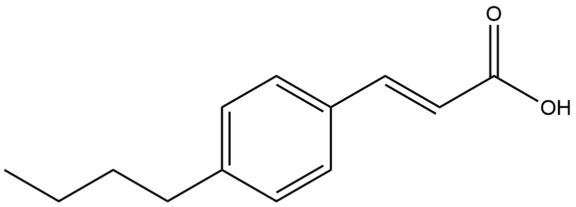 (E)-3-(4-丁基苯基)丙烯酸 结构式