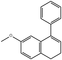 6-Methoxy-4-phenyl-1,2-dihydronaphthalene 结构式