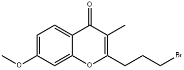 2-(3-Bromopropyl)-7-methoxy-3-methyl-4H-chromen-4-one 结构式