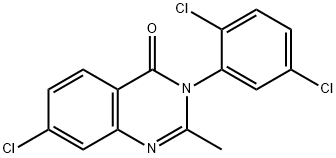 7-Chloro-3-(2,5-dichlorophenyl)-2-methylquinazolin-4(3H)-one 结构式