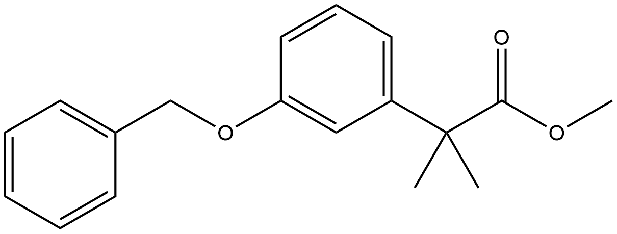 methyl 2-(3-(benzyloxy)phenyl)-2-methylpropanoate 结构式